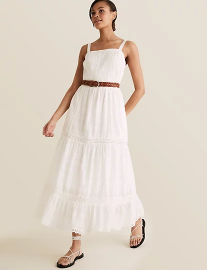 Pure cotton white dress