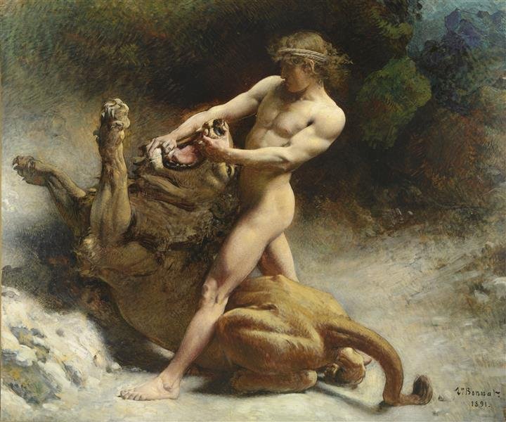 Samson's Youth by Léon Bonnat