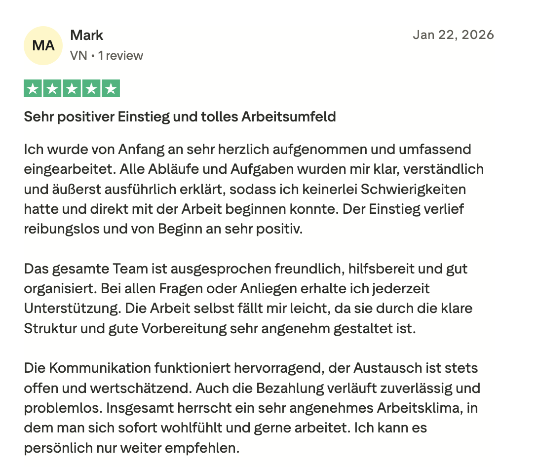 Creator testimonial screenshot